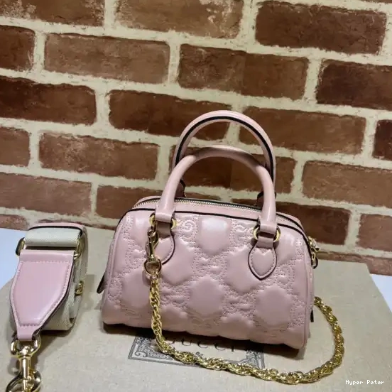 Hyperpeter leather GG GUCCI matelassé top handle bag 0501